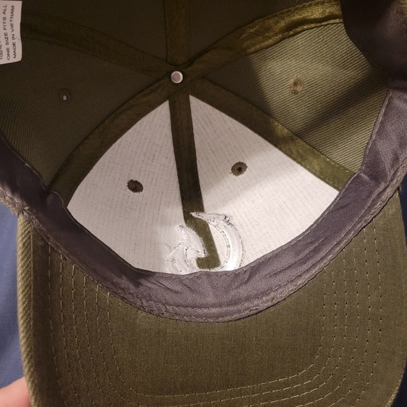 Fish Hook army green Baseball Hat Hook And Loop Adjustable Closure - Picture 5 of 7